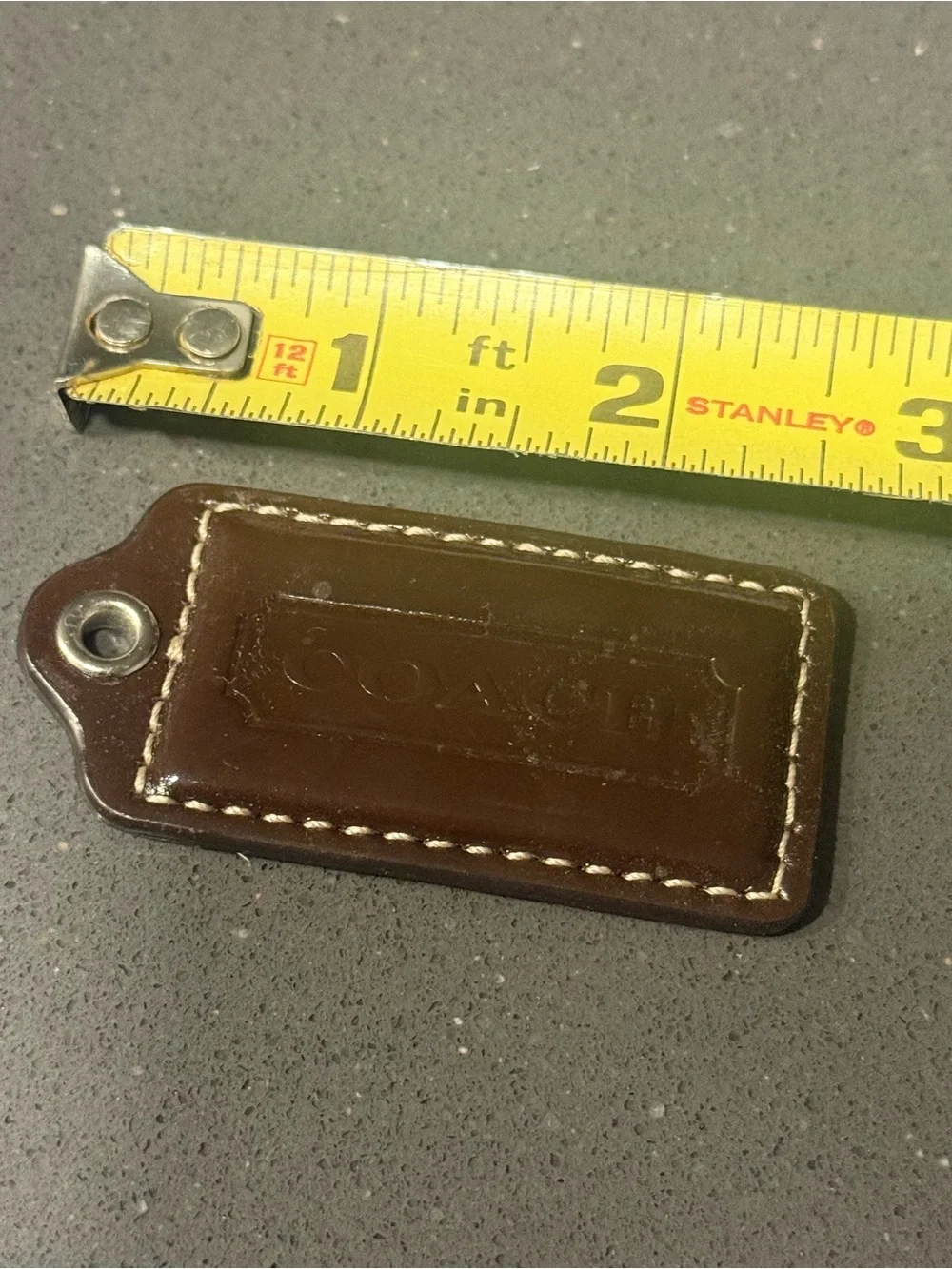 Coach Brown Leather Hang Tag